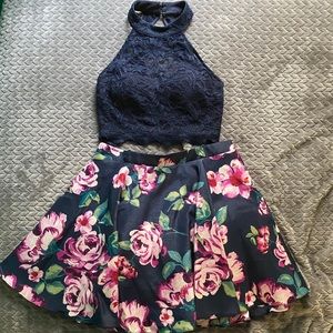 2 piece formal dress